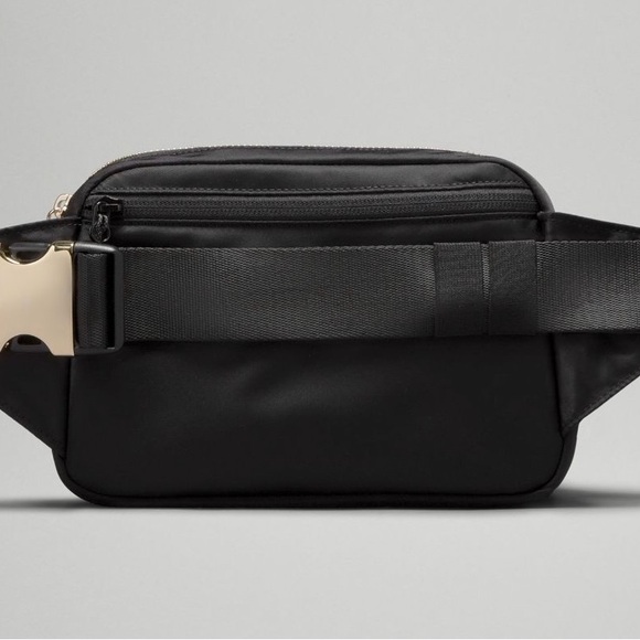 Lululemon Athletica Black and Gold Belt Bag Sleek Design - Picture 3 of 6